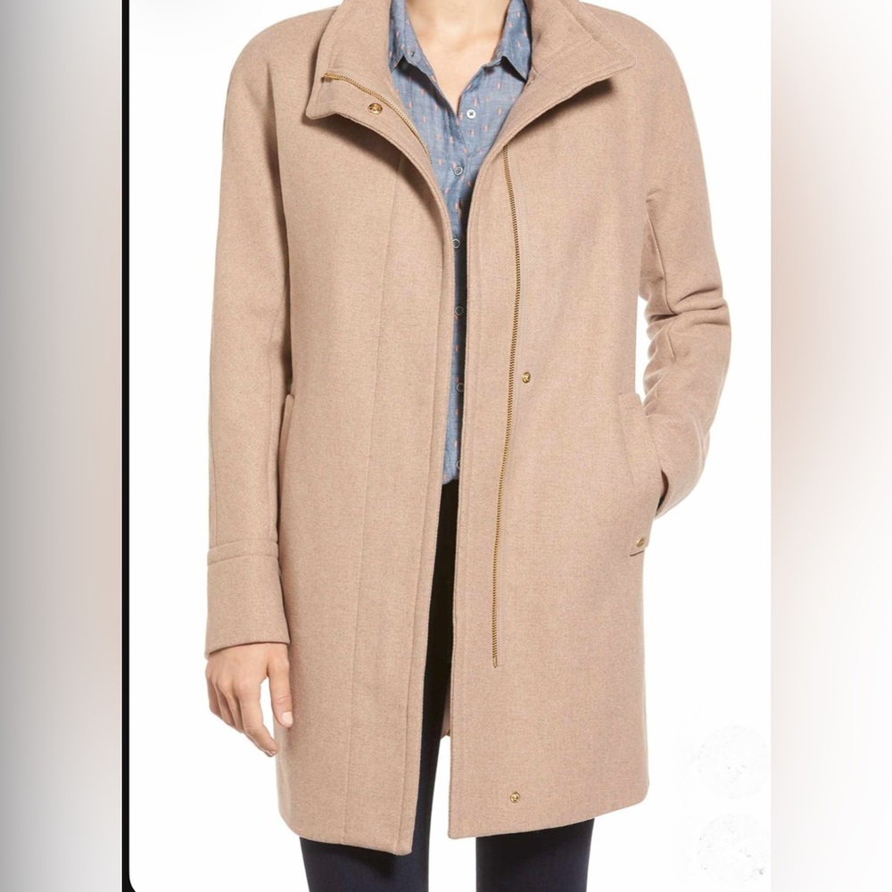Ellen Tracy Wool Blend Stadium Coat